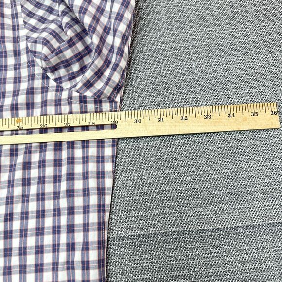 UNTUCKit Shirt Mens‎ XXXL Tall Classic Fit Button up Marc Plaid Blue Casual - Picture 9 of 10